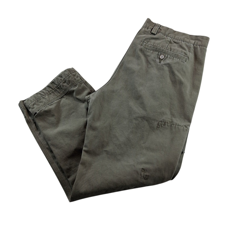 Duluth Trading Co Pants Mens 36x30 Green Trim Fit Cotton Utility Chino Workwear